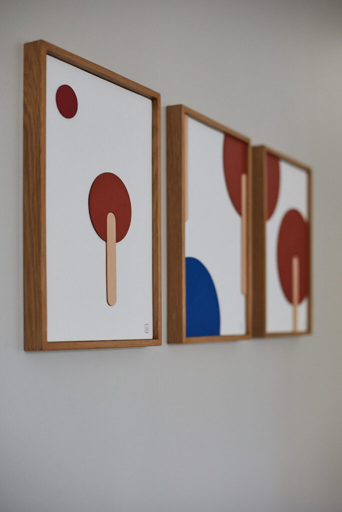 Damien Béal Forme libre creation tableau cuir et bois
